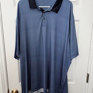 Elegant Navy Patterned Polo for Men
